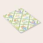 Vintage Botanical Floral Tile Pattern Notebook Gallery Image 3
