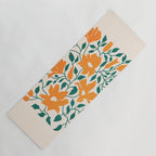 Tangerine & Pine: Matisse Flowers & Leaves Yoga Mat Gallery Image 1