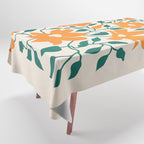 Tangerine & Pine: Matisse Flowers & Leaves Tablecloth Gallery Image 1