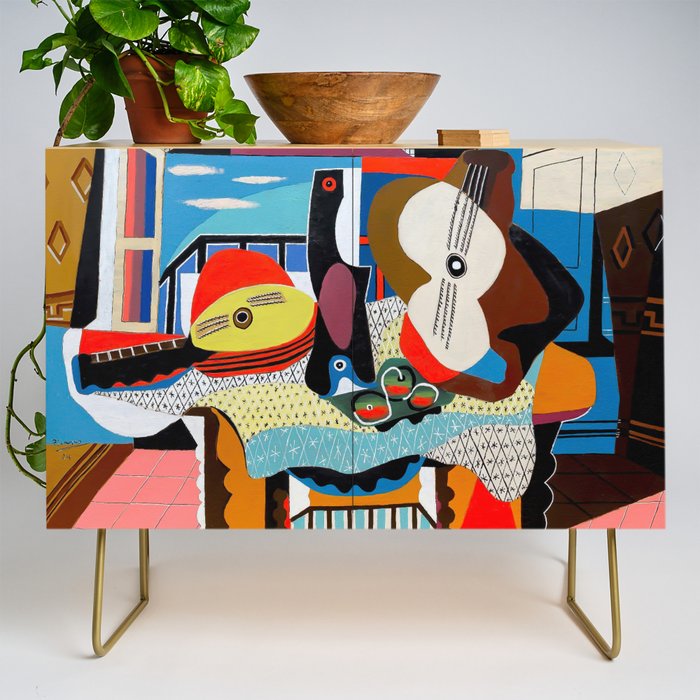 Picasso - Mandolin and Guitar (Mandoline et guitare) 1924 Artwork Credenza Gallery Image 1