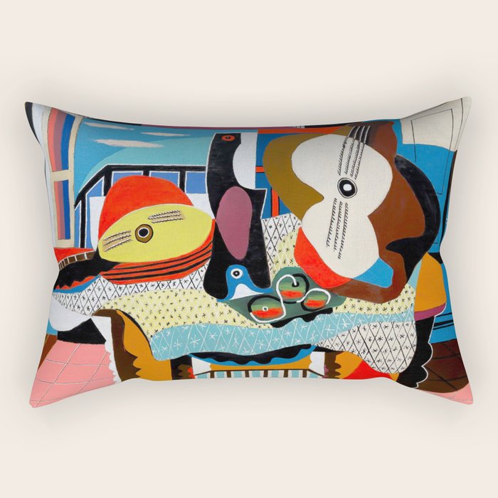 Picasso - Mandolin and Guitar (Mandoline et guitare) 1924 Artwork Rectangular Pillow Gallery Image 2