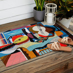 Picasso - Mandolin and Guitar (Mandoline et guitare) 1924 Artwork Outdoor Rug Gallery Image 2