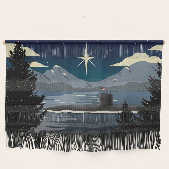 Silent Night - Submarine Holiday Wall Hanging Gallery Image 1