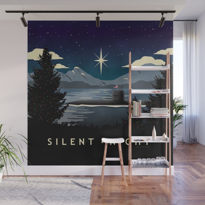 Silent Night - Submarine Holiday Wall Mural Gallery Image 1