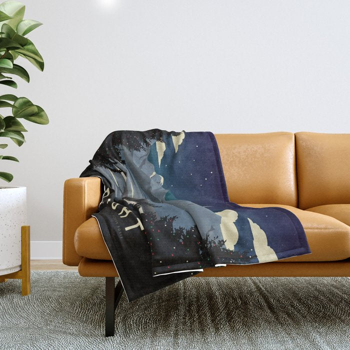 Silent Night - Submarine Holiday Throw Blanket Gallery Image 1