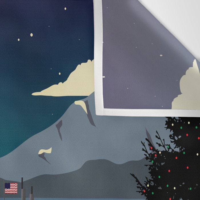 Silent Night - Submarine Holiday Wall Tapestry Gallery Image 3