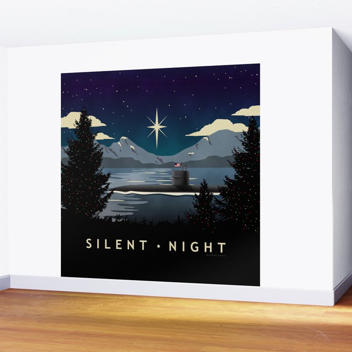 Silent Night - Submarine Holiday Wall Mural Gallery Image 2