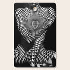0622-JAL Heart Shape Pattern on Breasts and Nude Body Abstracted by Optical Patten Cutting Board Gallery Image 1
