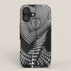 0622-JAL Heart Shape Pattern on Breasts and Nude Body Abstracted by Optical Patten iPhone Case Gallery Image 1