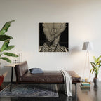 0622-JAL Heart Shape Pattern on Breasts and Nude Body Abstracted by Optical Patten Wood Wall Art Gallery Image 2