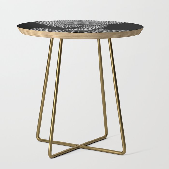 0622-JAL Heart Shape Pattern on Breasts and Nude Body Abstracted by Optical Patten Side Table Gallery Image 1