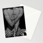 0622-JAL Heart Shape Pattern on Breasts and Nude Body Abstracted by Optical Patten Stationery Card Gallery Image 2