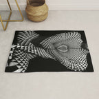 0622-JAL Heart Shape Pattern on Breasts and Nude Body Abstracted by Optical Patten Rug Gallery Image 1