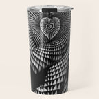 0622-JAL Heart Shape Pattern on Breasts and Nude Body Abstracted by Optical Patten Travel Mug Gallery Image 1