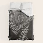 0622-JAL Heart Shape Pattern on Breasts and Nude Body Abstracted by Optical Patten Duvet Cover Gallery Image 6