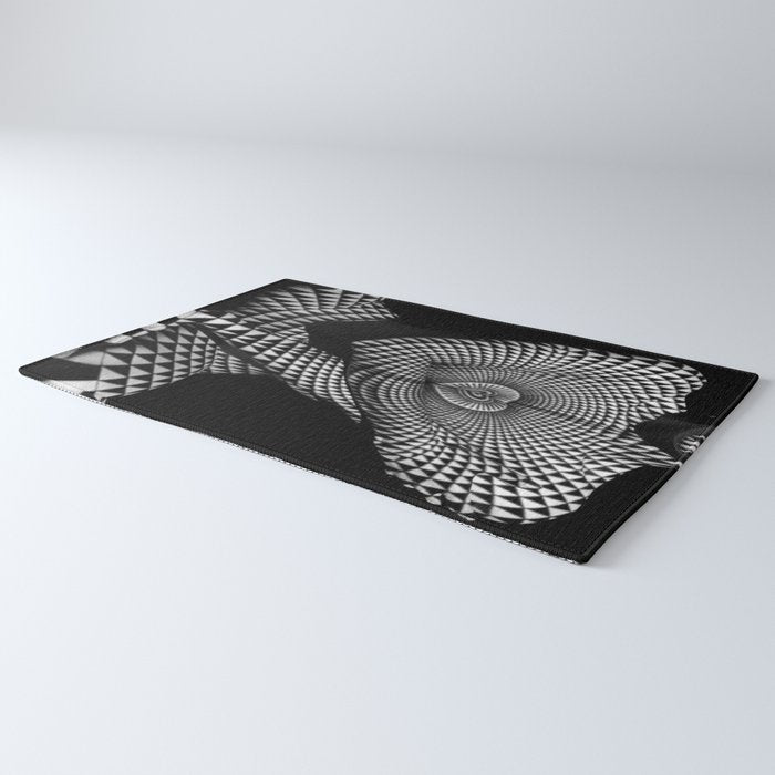 0622-JAL Heart Shape Pattern on Breasts and Nude Body Abstracted by Optical Patten Rug Gallery Image 3