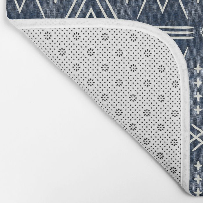 vintage moroccan - dark blue Bath Mat Gallery Image 2