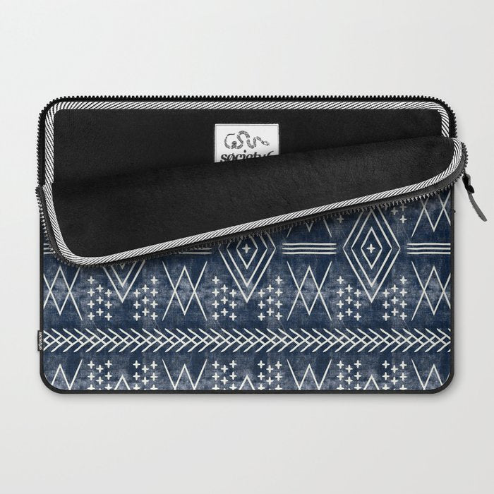 vintage moroccan - dark blue Laptop Sleeve Gallery Image 2