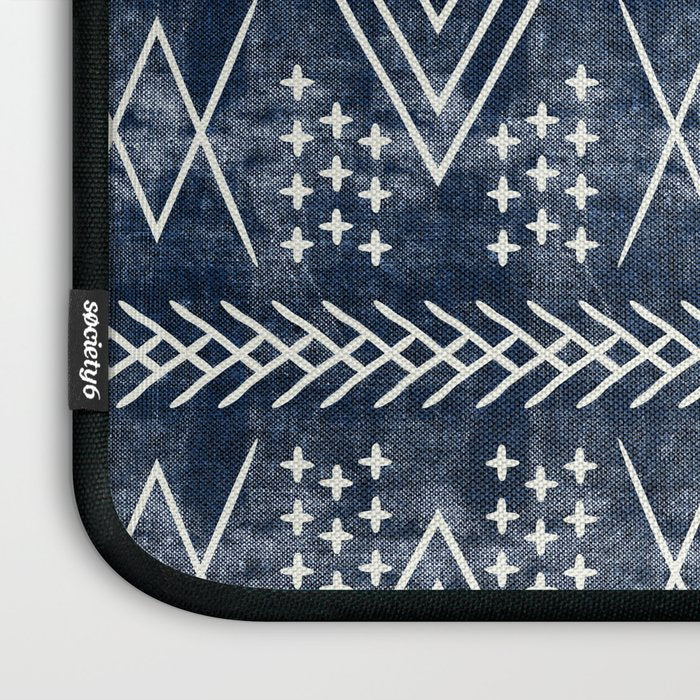 vintage moroccan - dark blue Laptop Sleeve Gallery Image 3