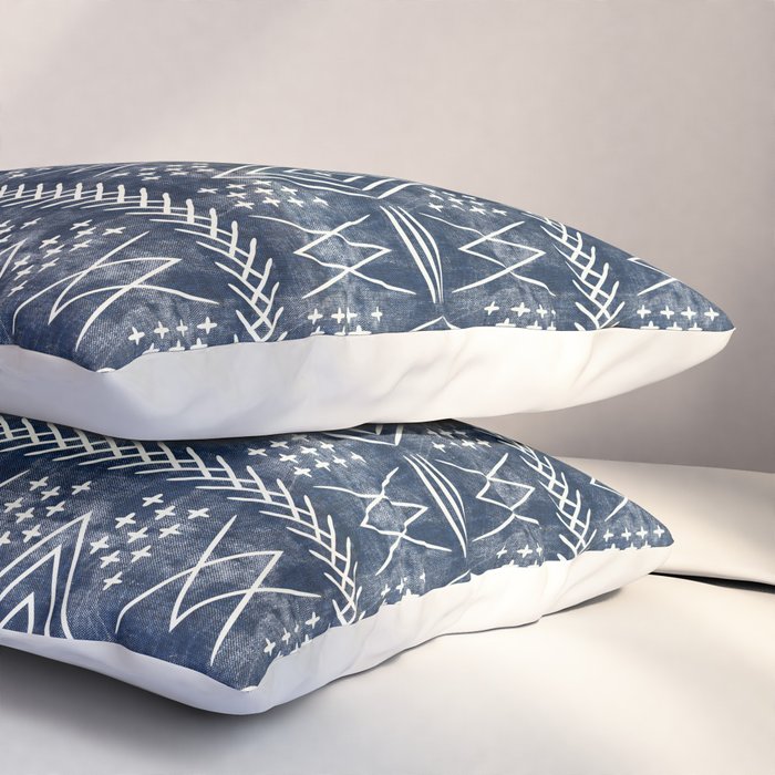 vintage moroccan - dark blue Pillow Sham Gallery Image 3