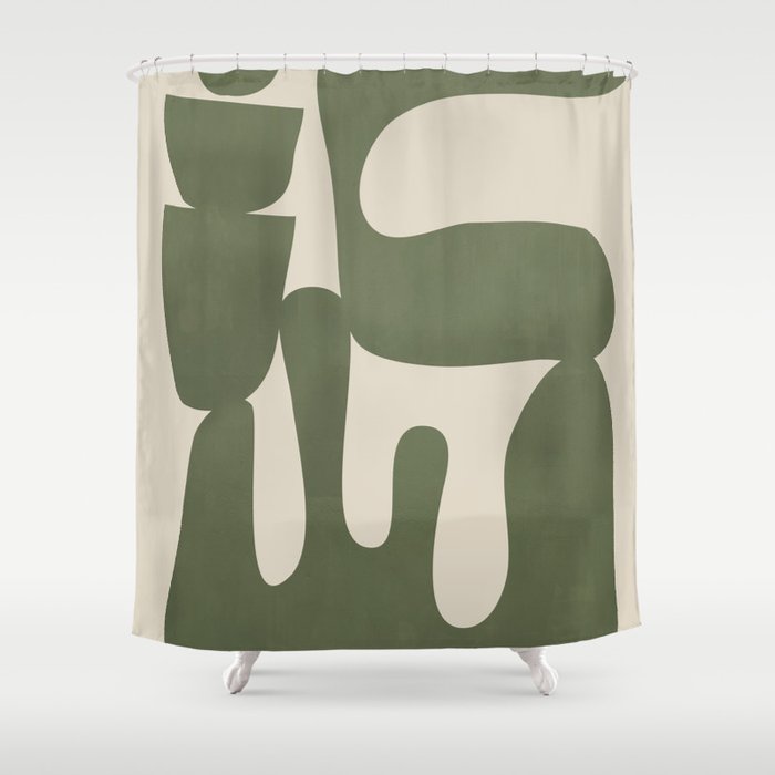 Modern Abstract Minimal Shapes 35 Shower Curtain Gallery Image 1