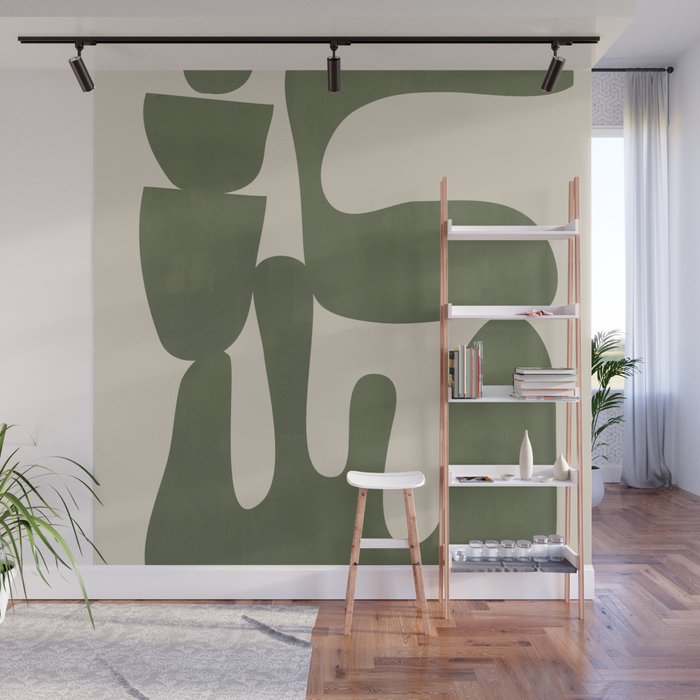Modern Abstract Minimal Shapes 35 Wall Mural Gallery Image 1