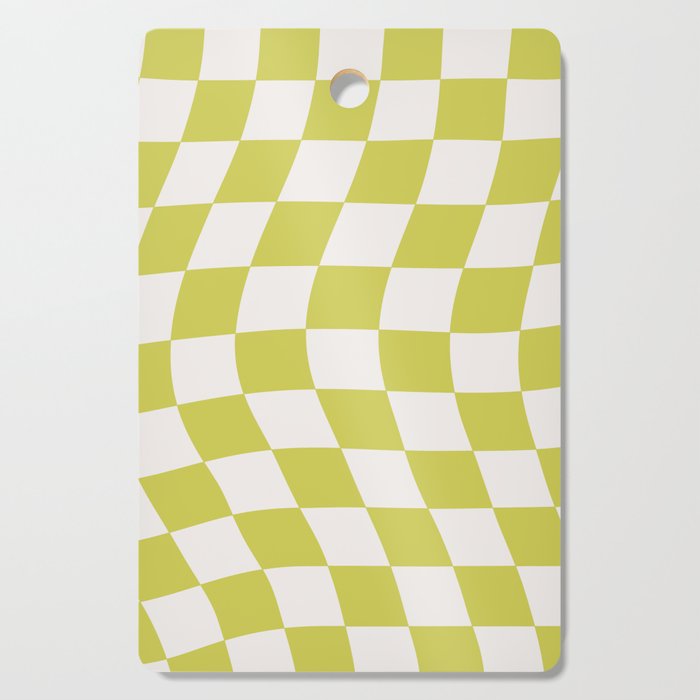 Warped Check Pattern Lime Cutting Board Gallery Image 1