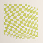 Warped Check Pattern Lime Wrapping Paper Gallery Image 3