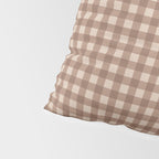 Gingham Plaid Pattern - Coffee Creme Pillow Sham Gallery Image 4