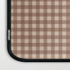 Gingham Plaid Pattern - Coffee Creme Laptop Sleeve Gallery Image 3