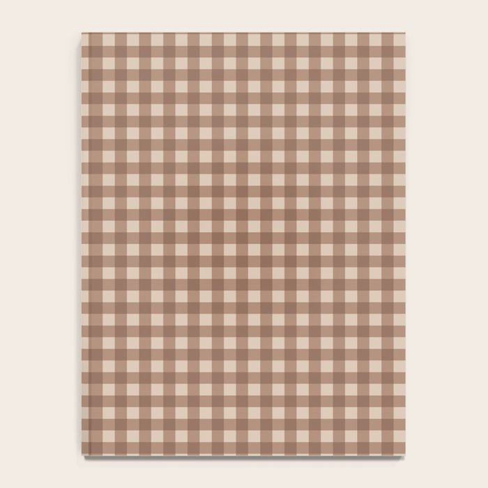Gingham Plaid Pattern - Coffee Creme Notebook Gallery Image 4