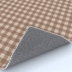 Gingham Plaid Pattern - Coffee Creme Rug Gallery Image 4