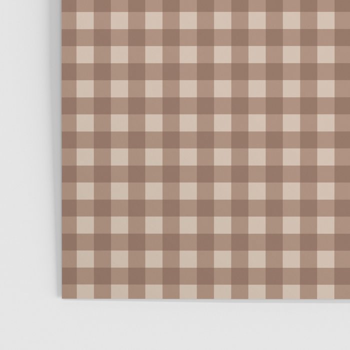 Gingham Plaid Pattern - Coffee Creme Poster Gallery Image 3