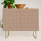 Gingham Plaid Pattern - Coffee Creme Credenza Gallery Image 1