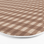 Gingham Plaid Pattern - Coffee Creme Bath Mat Gallery Image 3