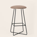 Gingham Plaid Pattern - Coffee Creme Stool Gallery Image 1