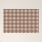 Gingham Plaid Pattern - Coffee Creme Welcome Mat Gallery Image 1