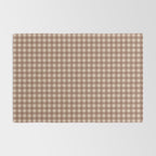 Gingham Plaid Pattern - Coffee Creme Rug Gallery Image 2