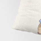 Peter the rabbit beige linen textured background Pillow Sham Gallery Image 4