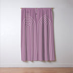 Minimal Arch XXXI Lilac Purple Modern Geometric Lines Window Curtain Gallery Image 3