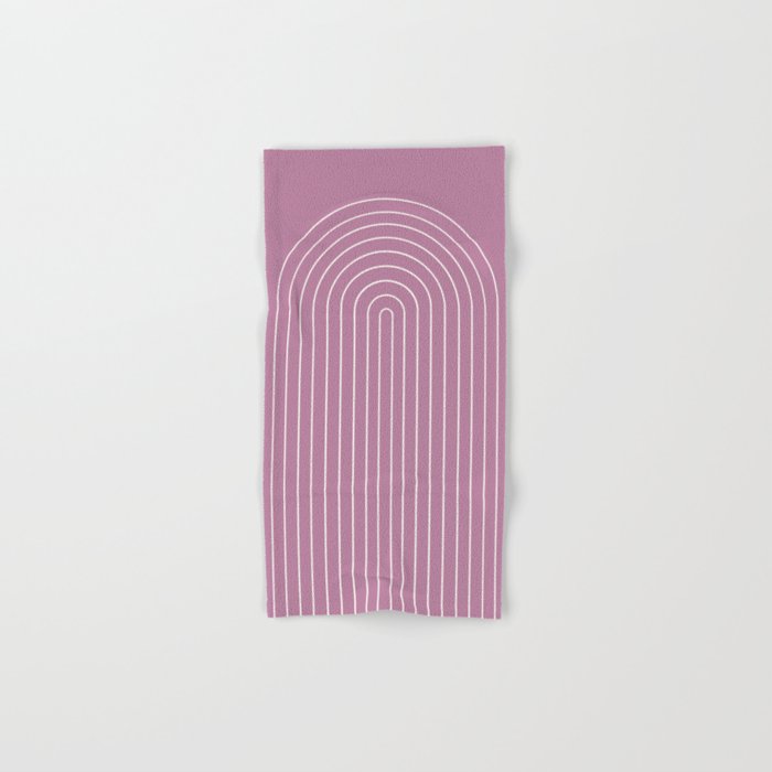 Minimal Arch XXXI Lilac Purple Modern Geometric Lines Bath Towel Gallery Image 1