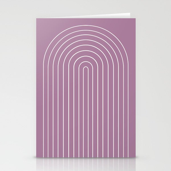 Minimal Arch XXXI Lilac Purple Modern Geometric Lines Stationery Card Gallery Image 2