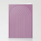 Minimal Arch XXXI Lilac Purple Modern Geometric Lines Stationery Card Gallery Image 2