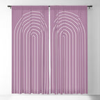 Minimal Arch XXXI Lilac Purple Modern Geometric Lines Window Curtain Gallery Image 5