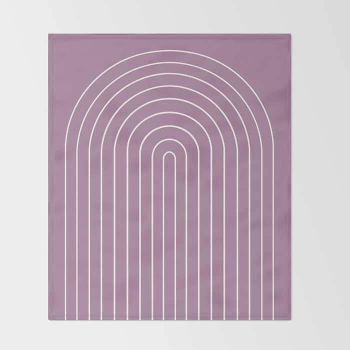 Minimal Arch XXXI Lilac Purple Modern Geometric Lines Throw Blanket Gallery Image 2