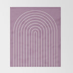 Minimal Arch XXXI Lilac Purple Modern Geometric Lines Throw Blanket Gallery Image 2