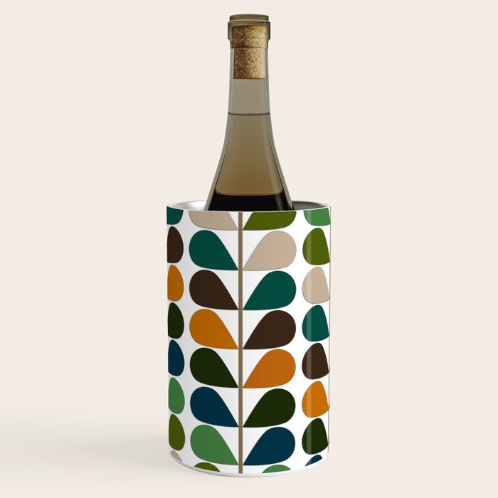 Mid Century Modern Fern Pattern Wine Chiller Gallery Image 2