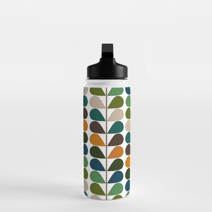 Mid Century Modern Fern Pattern Water Bottle Gallery Image 3