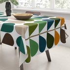 Mid Century Modern Fern Pattern Tablecloth Gallery Image 3