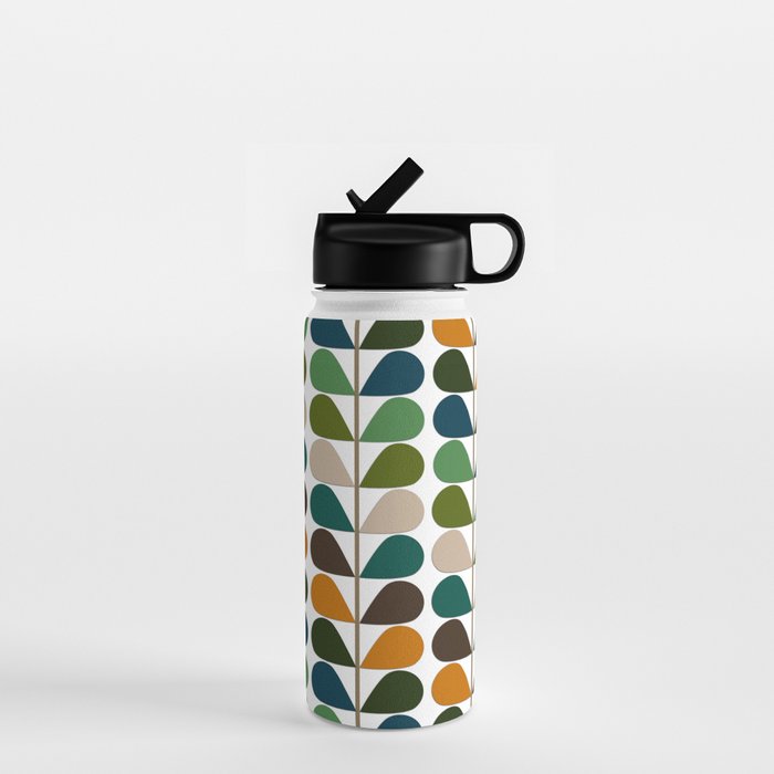 Mid Century Modern Fern Pattern Water Bottle Gallery Image 1